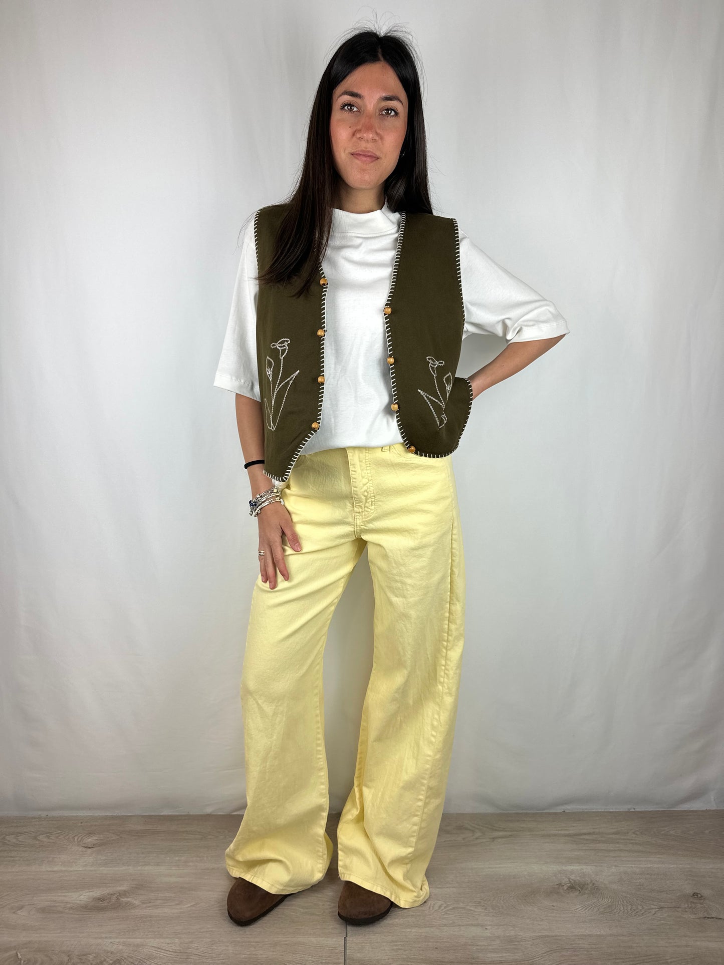 JEANS GIALLO BURRO