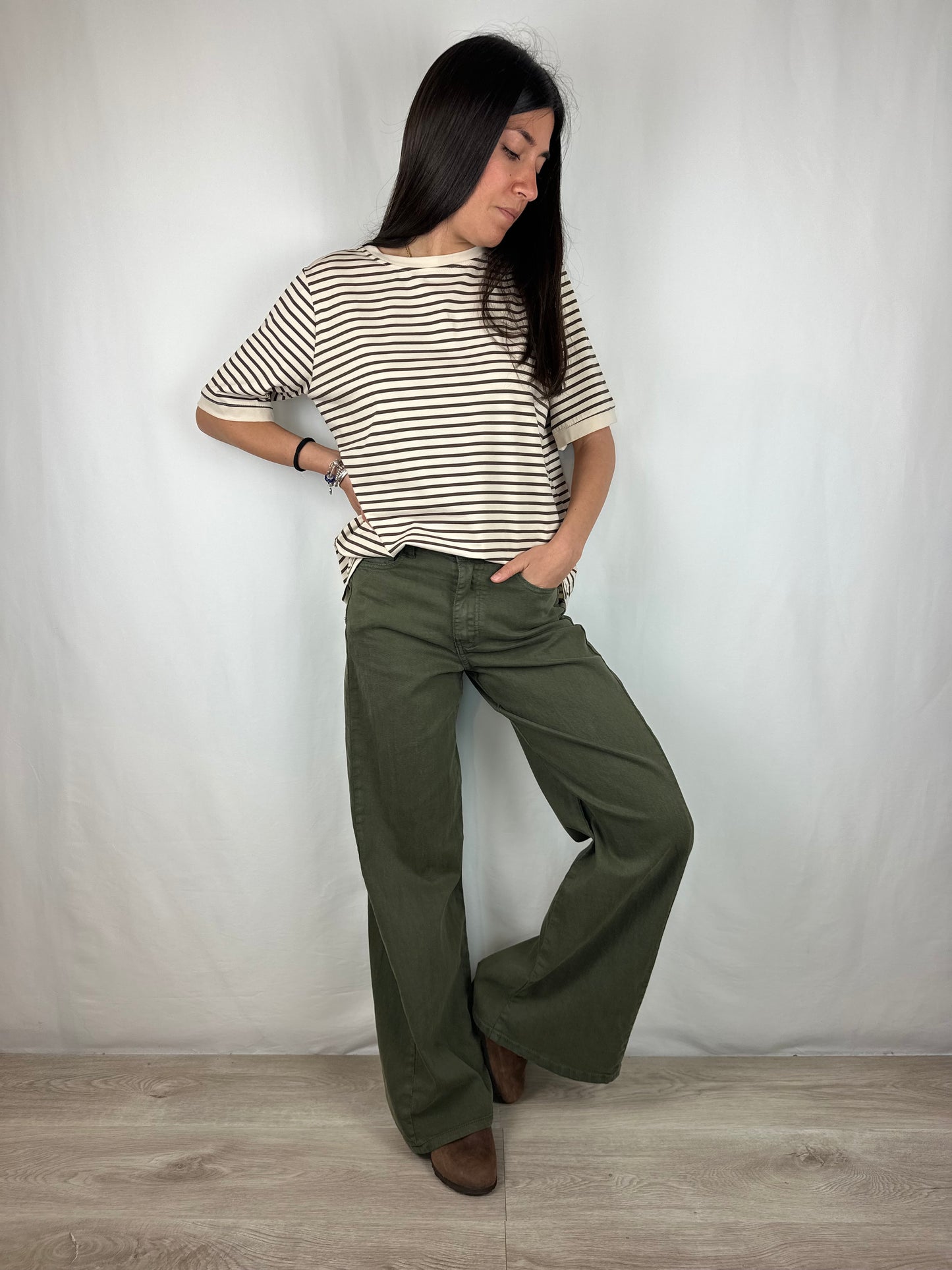 JEANS VERDE MILITARE
