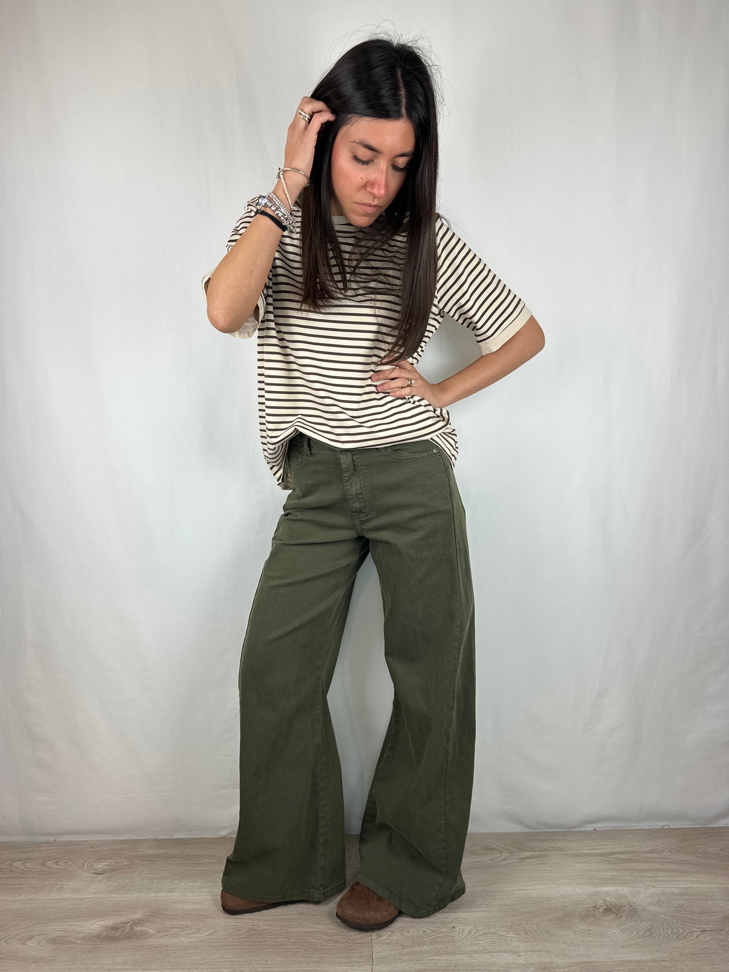 JEANS VERDE MILITARE