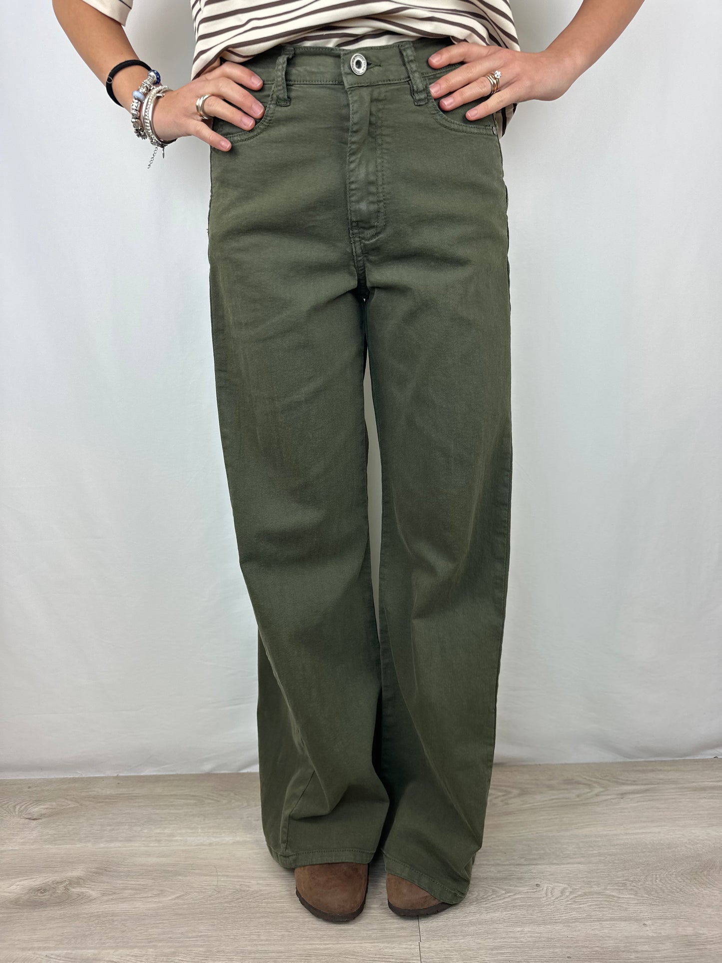 JEANS VERDE MILITARE