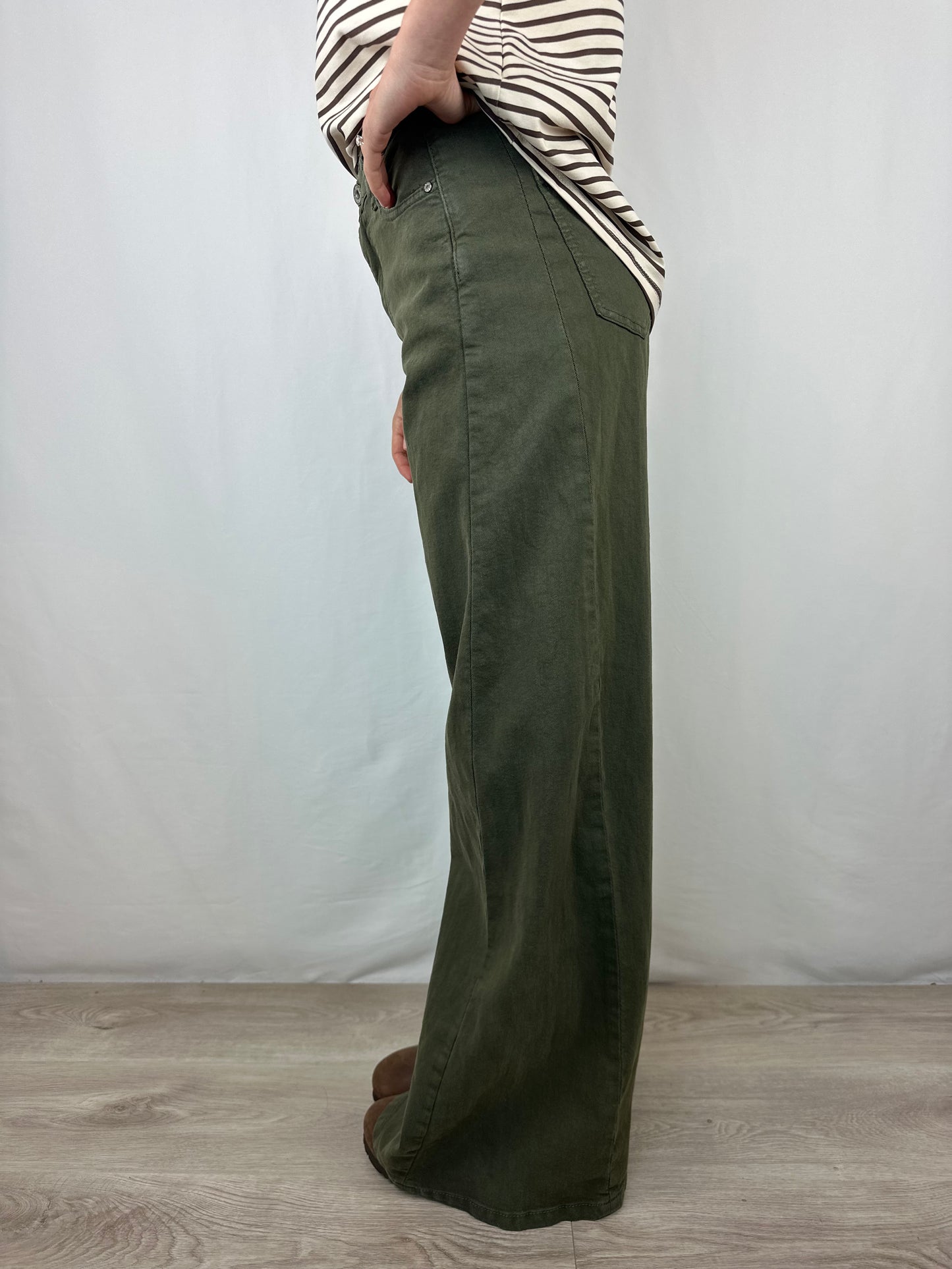 JEANS VERDE MILITARE