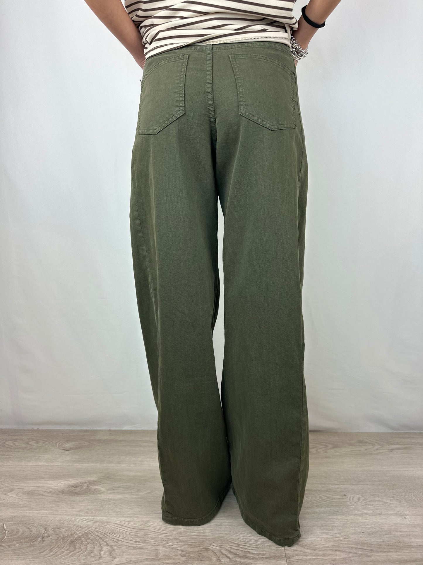 JEANS VERDE MILITARE