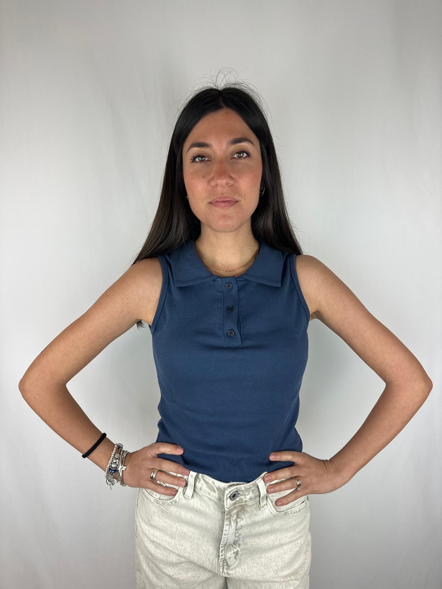 CANOTTA POLO BLU