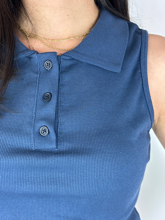 CANOTTA POLO BLU