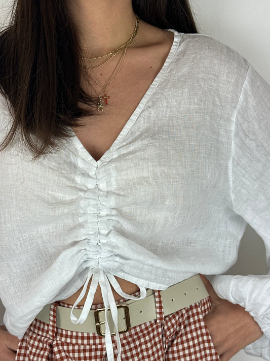 MAGLIA LINO BIANCA