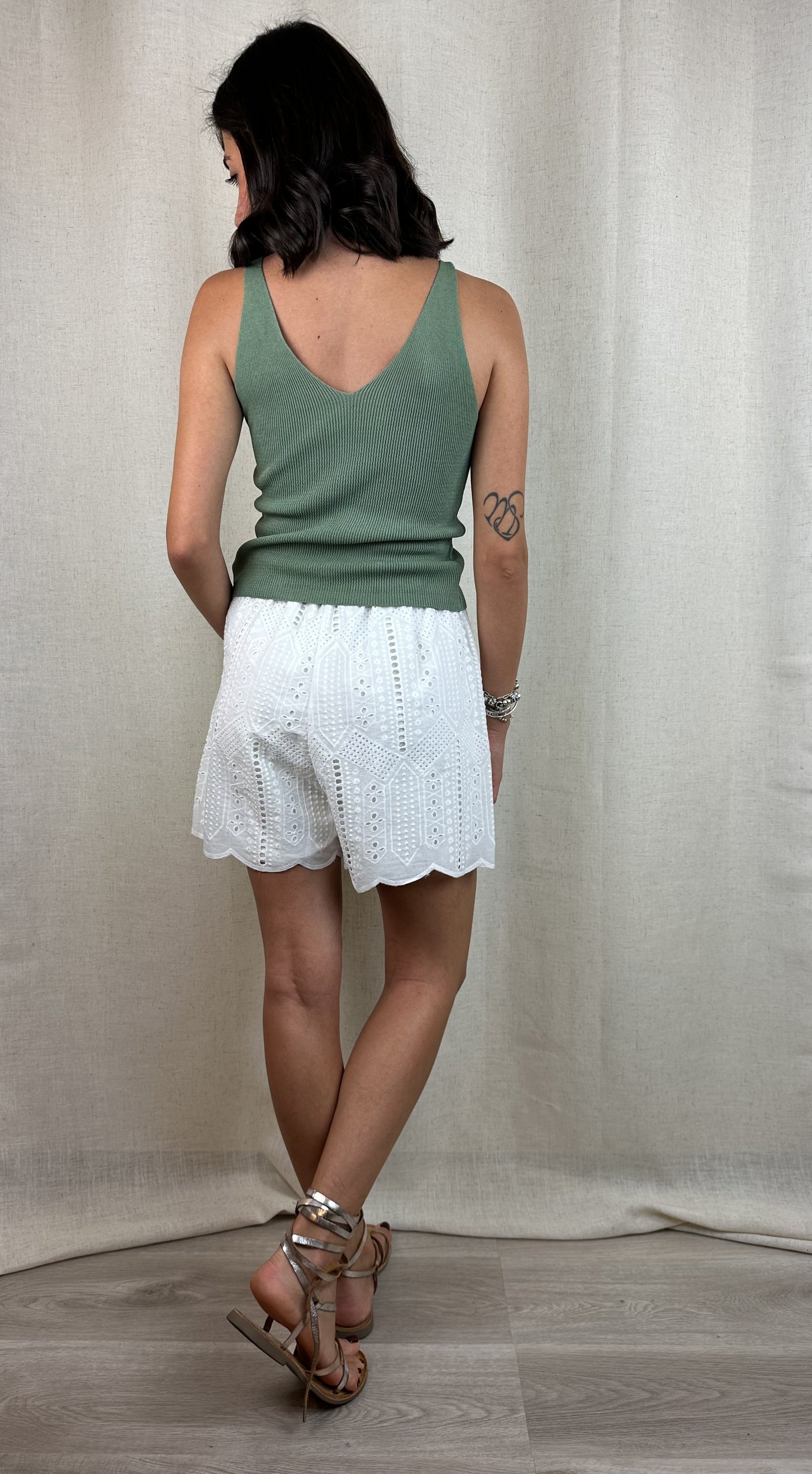 SHORT BIANCO SANGALLO