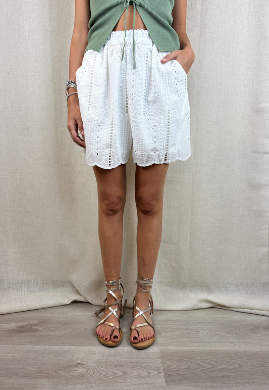 SHORT BIANCO SANGALLO