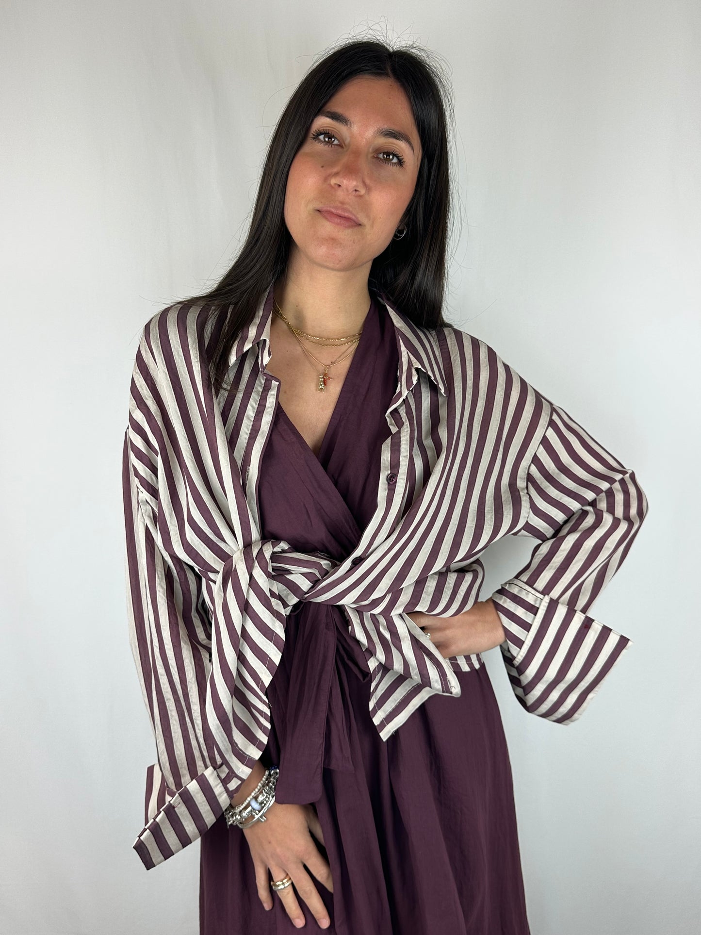 CAMICIA RIGHE VINACCIA