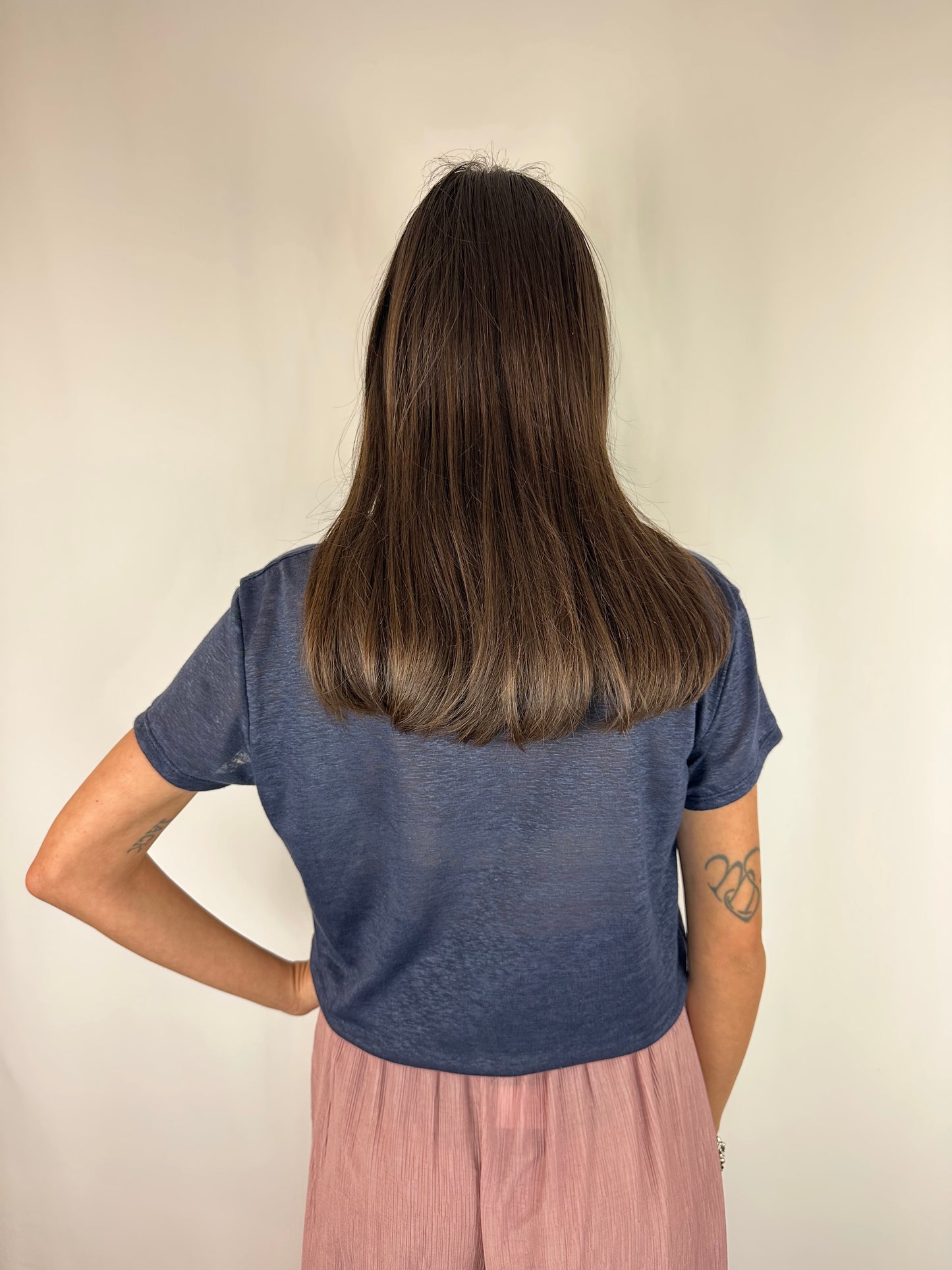 T-SHIRT BLU LINO