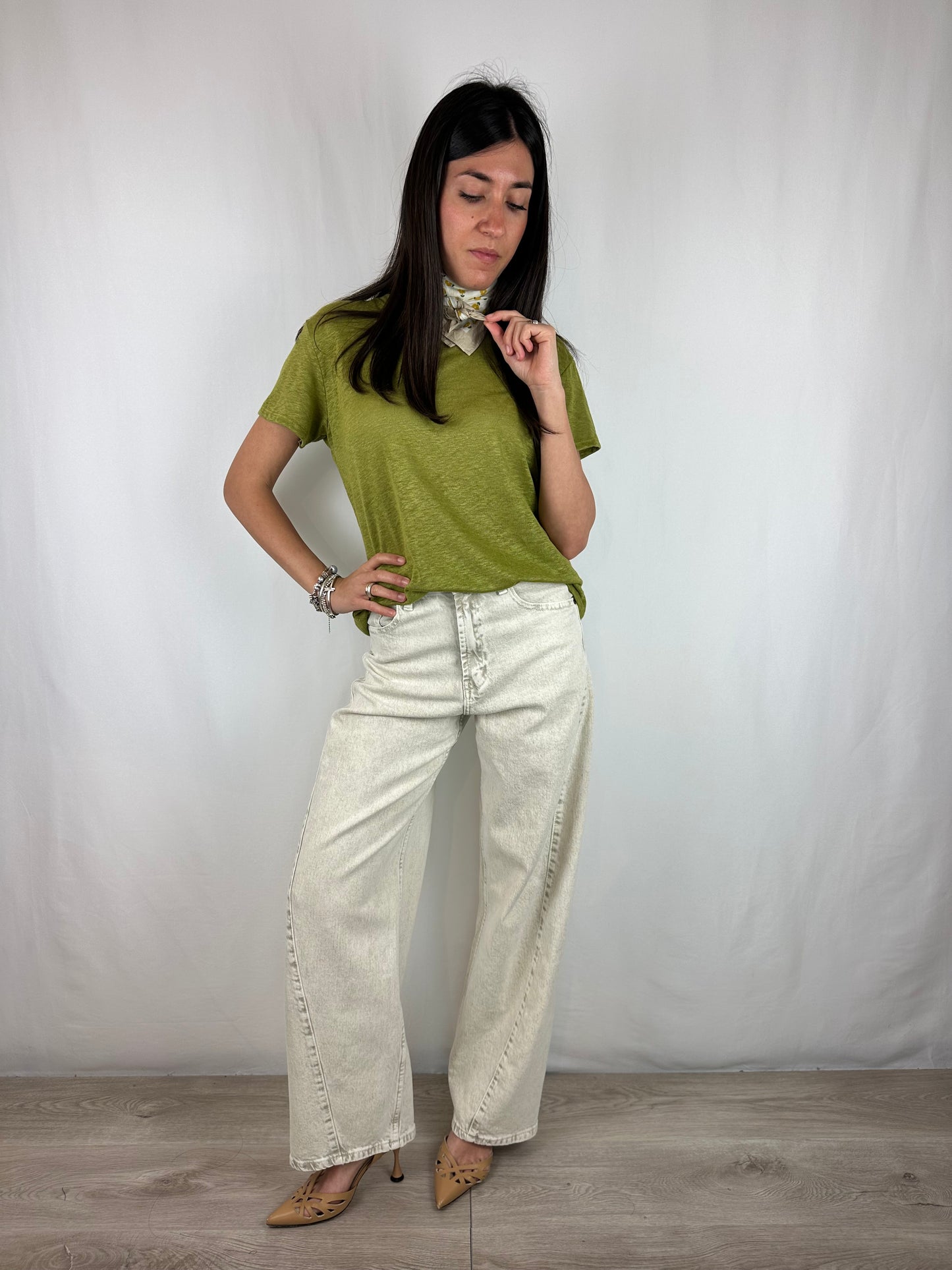 T-SHIRT VERDE LINO
