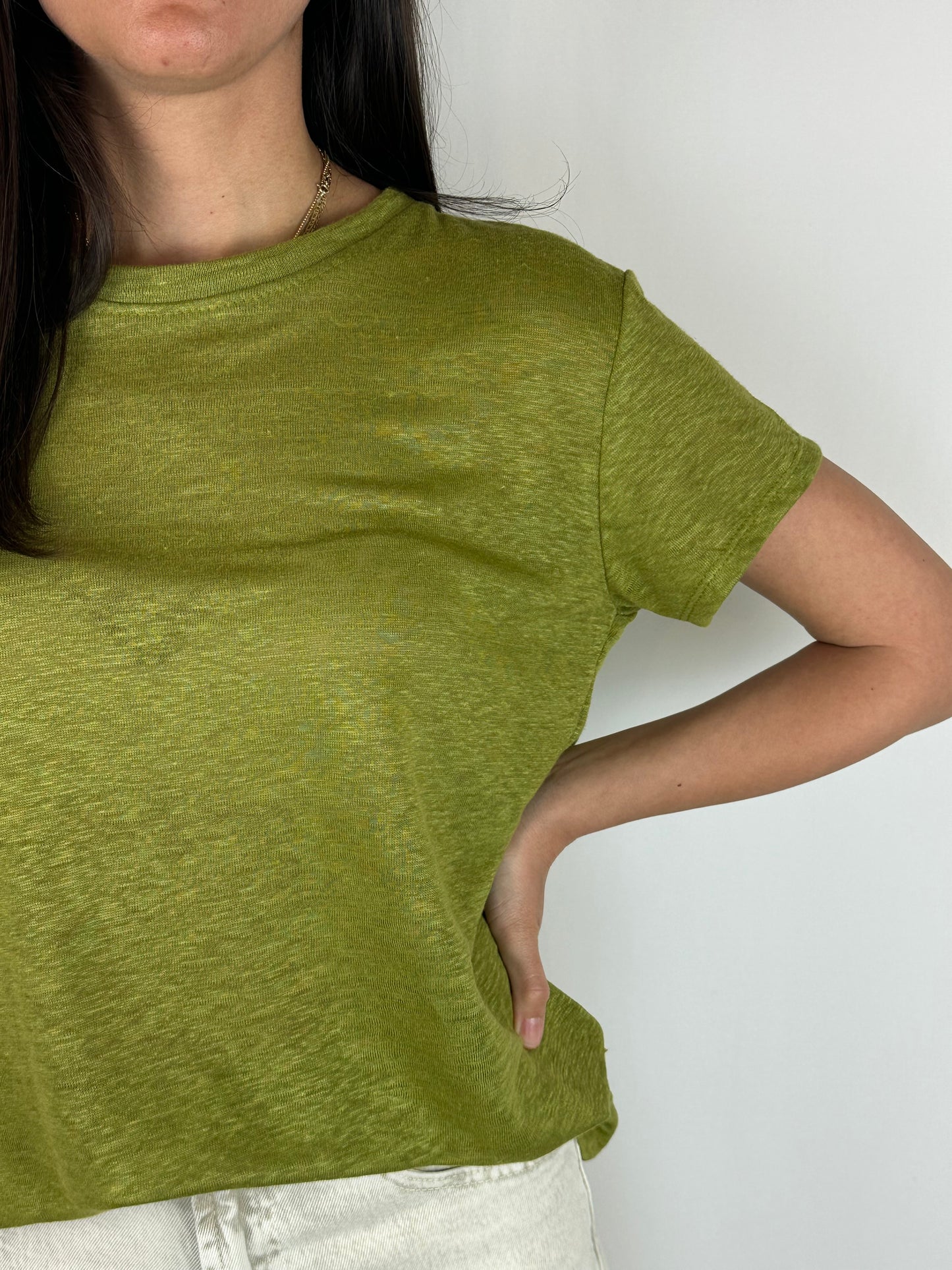 T-SHIRT VERDE LINO