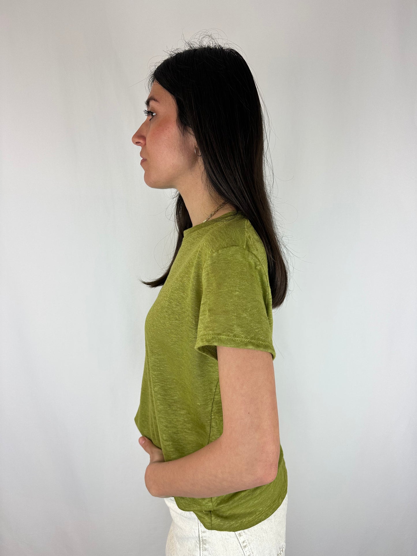 T-SHIRT VERDE LINO