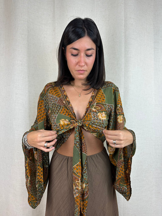 MAGLIA NODO IN FANTASIA MISTO SETA