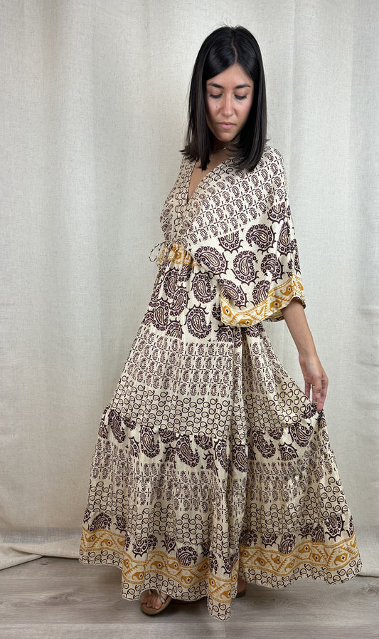 ABITO LUNGO KIMONO 100% SETA