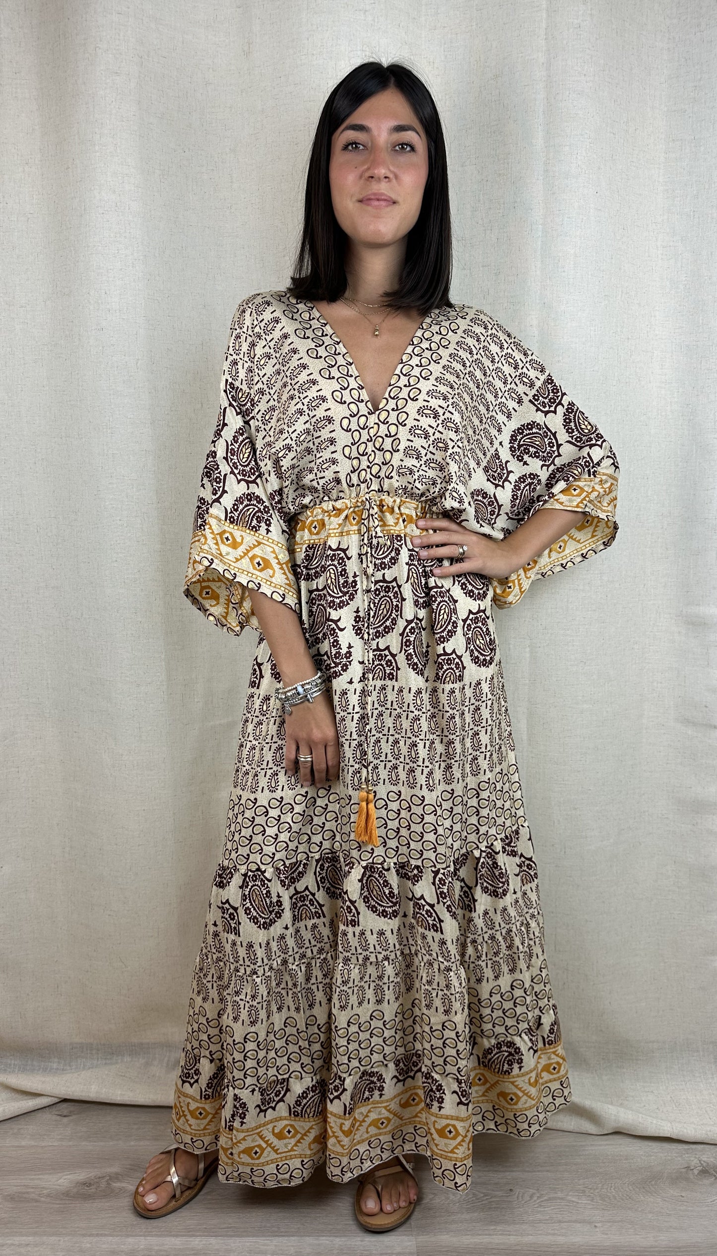 ABITO LUNGO KIMONO 100% SETA