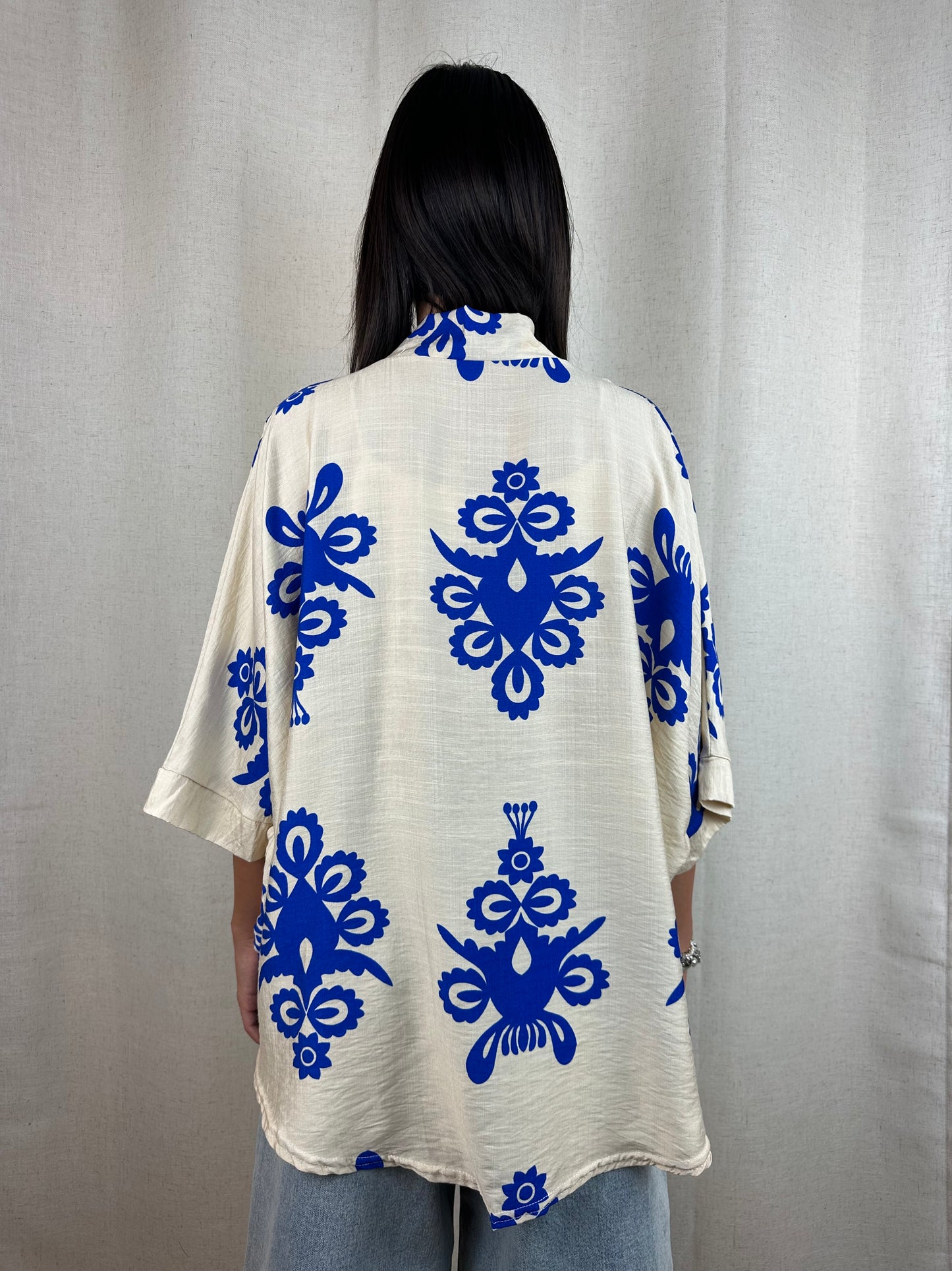 KIMONO BLUETTE E PANNA